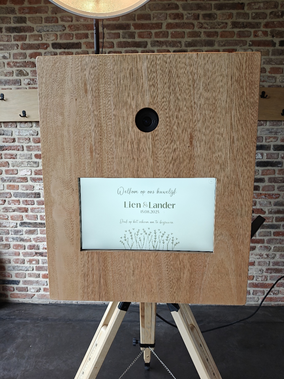 Photobooth met gepersonaliseerd startscherm